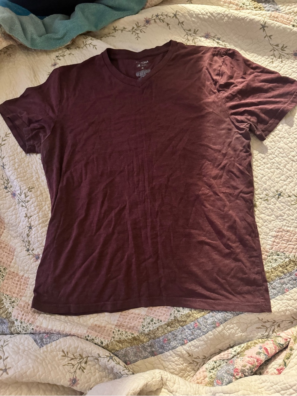 Arizona Jean Company Men's Burgundy V-Neck Short Sleeve Tee